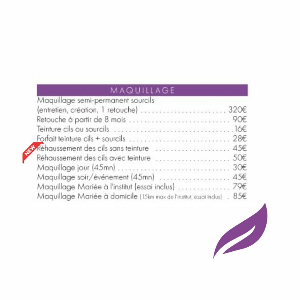 Tarifs maquillage rehaussement cils et sourcils parfaits à Montarnaud